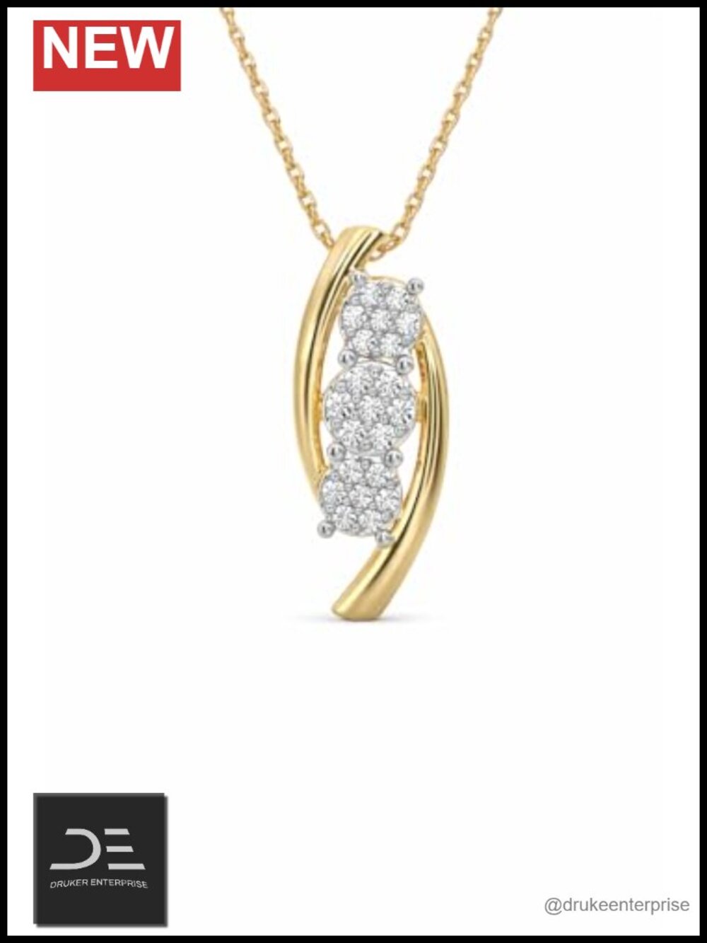 1/4 Carat Lab Grown Diamond Pendant Necklace 925 Sterling Silver 18"